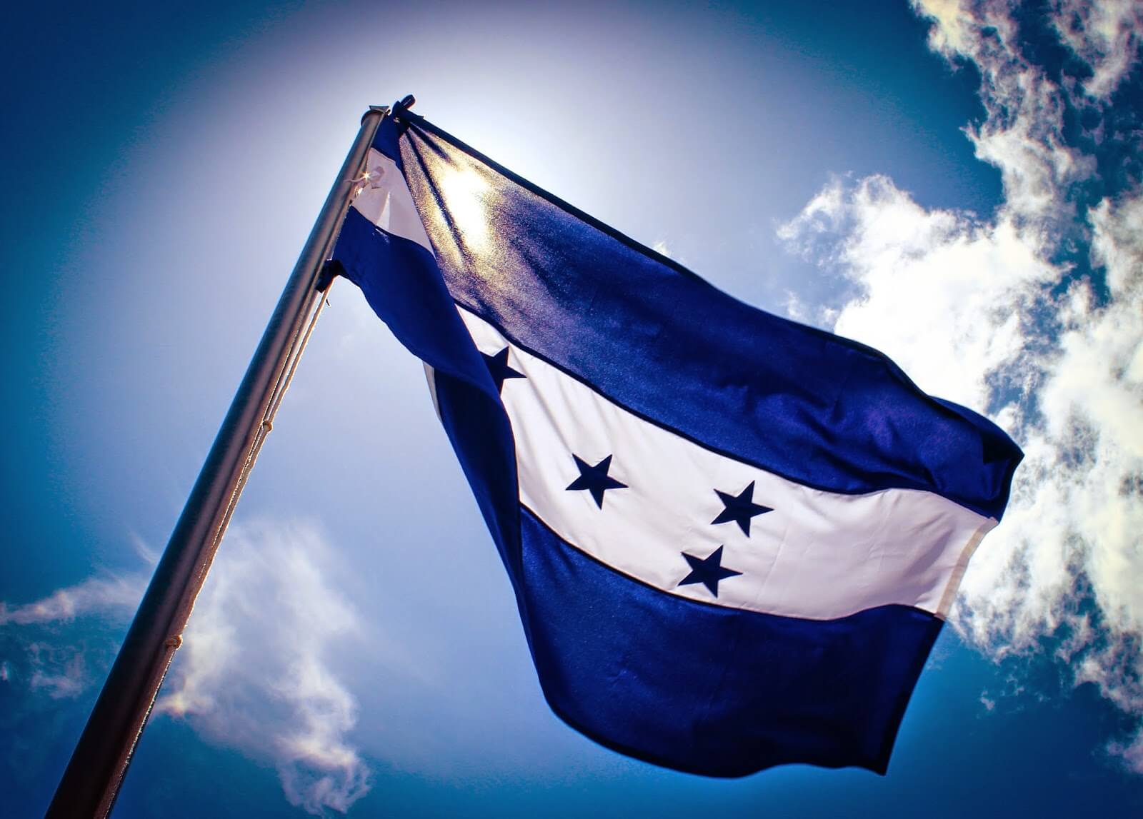 Bandera Nacional de la Republica de Honduras