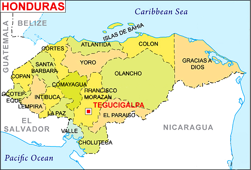 División politica de Honduras
