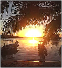 Atardecer en un paraíso natural